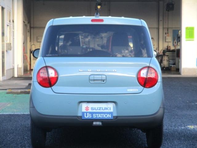 アルトラパン Ｇ　３型　自社レンタカーＵＰ　ナビ　ＥＴＣ　禁煙車　Ｂｌｕｅｔｏｏｔｈ機能対応　前後衝突被害軽減ブレーキ　フロアマット　スマートキー　運転席シートヒーター　ディーラー保証付　車検整備付　ワンオーナー車　ベンチシート　オートライト　盗難警報装置（5枚目）