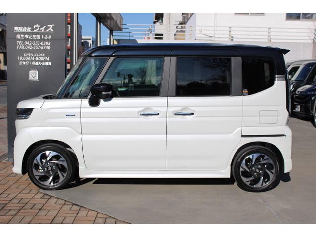 スペーシアカスタム ハイブリッドＸＳターボ　ハイブリッドＸＳターボ（４名）４ＷＤ・全方位モニター付きメモリーナビ・フルセグＴＶ・４カメラ・両側自動ドア・シート＆ステアリングヒーター・ブラックルーフ・ＬＥＤヘッドライト・スマートキー（4枚目）
