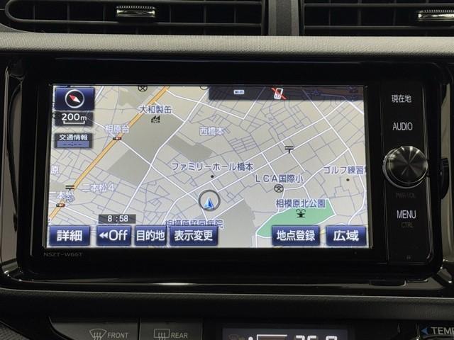 アクア Ｓスタイルブラック　ＡＵＸ端子　ＥＣＯモード　記録簿あり　バックモニタ－　地デジフルセグ　ナビＴＶ　イモビライザー　スマートキープッシュスタート　１オーナー　ＥＴＣ付き　Ｗエアバッグ　キーフリ　メモリーナビゲーション（5枚目）