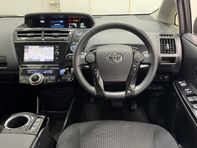 プリウスアルファ Ｓ　チューン　ブラックＩＩ　地デジフルセグ　横滑防止　イモビ　Ｂカメラ　ナビＴＶ　サイドエアバッグ　インテリキー　ＡＡＣ　キーレスエントリー　ＡＢＳ　ワンオーナー車　パワーウインドウ　ＡＵＸ　パワステ　ＡＷ　ＤＶＤ　ＥＣＯモード（4枚目）