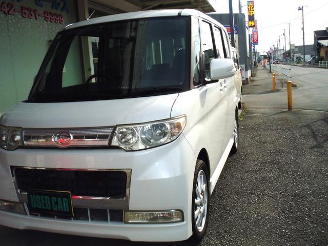 タント カスタムＲＳ　カスタムＲＳ　電動スライドドア　ナビ　ＴＶ　ＨＩＤ　スマートキー　電動格納ミラー　ベンチシート　ＣＶＴ　ＡＢＳ　ＣＤ　アルミホイール　エアコン　パワーステアリング　パワーウィンドウ　ＥＴＣ（4枚目）