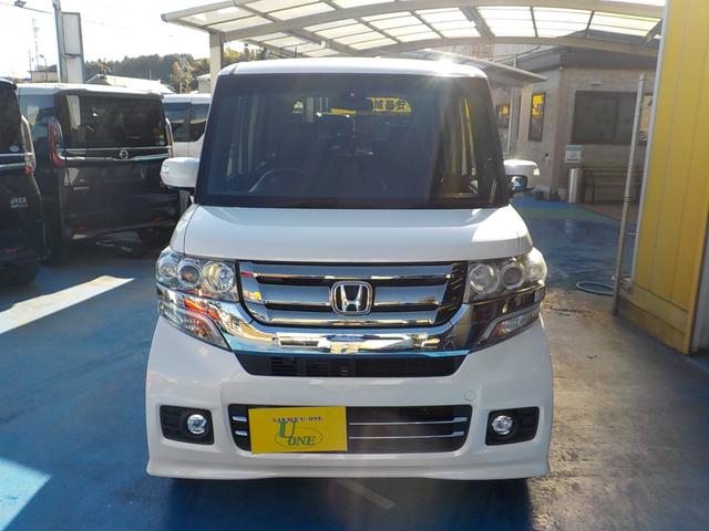 Ｎ－ＢＯＸカスタム Ｇ　ターボＳＳパッケージ　ナビ　ワンセグＴＶ　バックカメラ　衝突軽減ブレーキ　アイドリングストップ　両側パワースライドドア　スマキー　ハーフレザーシート　　Ｂｌｕｅｔｏｏｔｈ　ＥＴＣ　シートヒーター　ＨＩＤヘッドライト（9枚目）