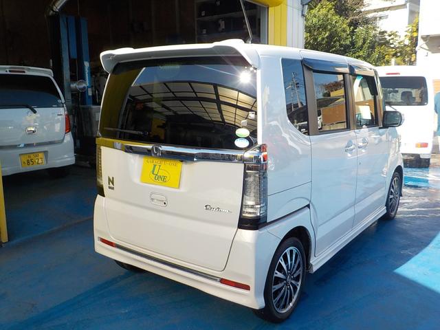 Ｎ－ＢＯＸカスタム Ｇ　ターボＳＳパッケージ　ナビ　ワンセグＴＶ　バックカメラ　衝突軽減ブレーキ　アイドリングストップ　両側パワースライドドア　スマキー　ハーフレザーシート　　Ｂｌｕｅｔｏｏｔｈ　ＥＴＣ　シートヒーター　ＨＩＤヘッドライト（14枚目）