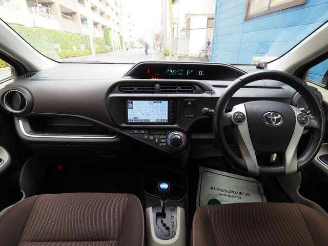 アクア G 純正ナビ 1セグTV バックカメラ ドライブレコーダー ETC付き 前後ソナー付き リモコンキー プライバシィーガラス ステアリングスイッチ デジタルメーター オートエアコン(2枚目)