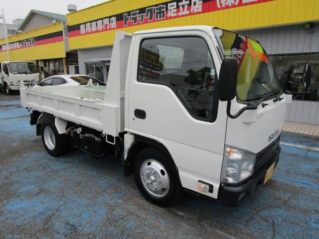 エルフトラック 強化フルフラットローダンプ 3.0ディーゼルターボ 強化3方開ダンプ 左右リヤ回転ピン 左右手動コボレーン キーレス セキュリティー 左電動格納ミラー(4枚目)