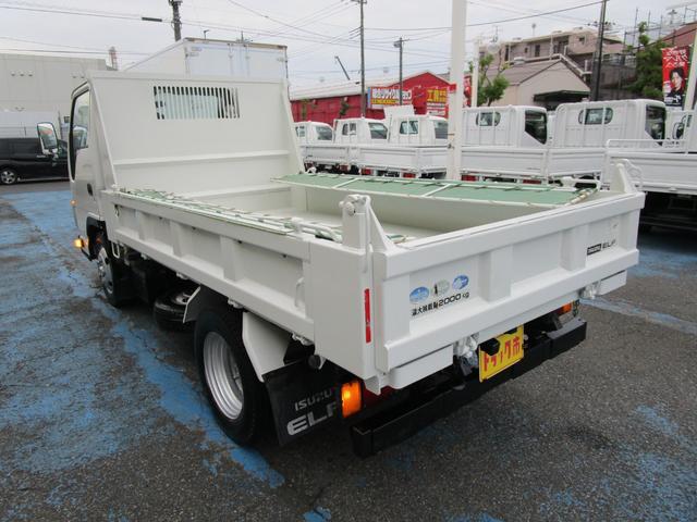 エルフトラック 強化フルフラットローダンプ 3.0ディーゼルターボ 強化3方開ダンプ 左右リヤ回転ピン 左右手動コボレーン キーレス セキュリティー 左電動格納ミラー(12枚目)