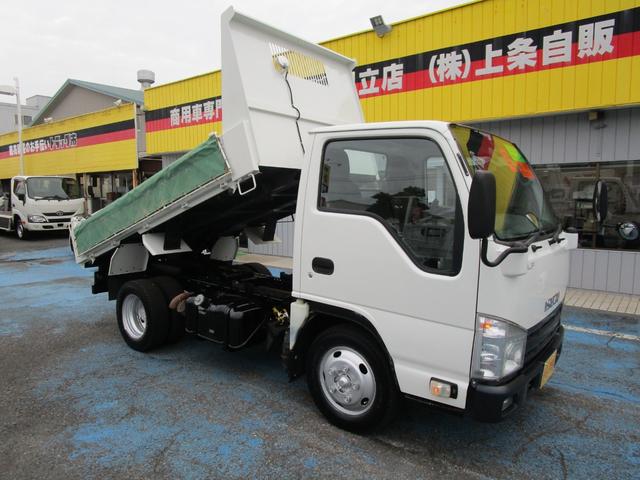 エルフトラック 強化フルフラットローダンプ 3.0ディーゼルターボ 強化3方開ダンプ 左右リヤ回転ピン 左右手動コボレーン キーレス セキュリティー 左電動格納ミラー(17枚目)