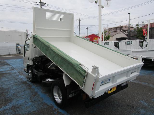 エルフトラック 強化フルフラットローダンプ 3.0ディーゼルターボ 強化3方開ダンプ 左右リヤ回転ピン 左右手動コボレーン キーレス セキュリティー 左電動格納ミラー(21枚目)