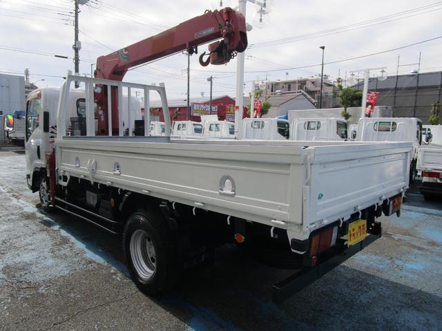 エルフトラック ロング高床 2.0t標準 ロング ハイキャブ 高床 2.6t吊り3段クレーン フックイン 木製荷台 キーレス セキュリティー 左電動格納ミラー(8枚目)