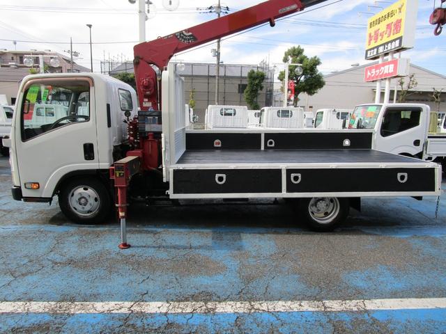 エルフトラック ロング高床 2.0t標準 ロング ハイキャブ 高床 2.6t吊り3段クレーン フックイン 木製荷台 キーレス セキュリティー 左電動格納ミラー(17枚目)