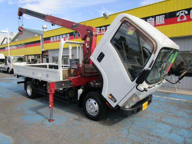 エルフトラック ロング高床 2.0t標準 ロング ハイキャブ 高床 2.6t吊り3段クレーン フックイン 木製荷台 キーレス セキュリティー 左電動格納ミラー(37枚目)