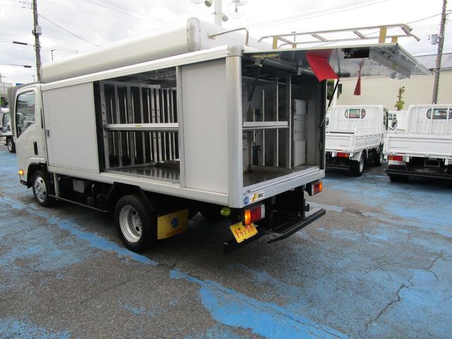 エルフトラック フルフラットロー 2.0tセミロング フルフラットロー ボトルカー 左右スライドx2 リヤ跳ね上げ扉 ハイラック リヤラダー カラーBモニター 左電動格納ミラー(15枚目)