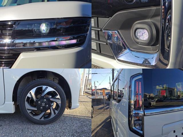 スペーシアカスタム ハイブリッドXSターボ 届出済未使用車 LEDライト両Aドア衝突軽減BシートHキーフ(4枚目)