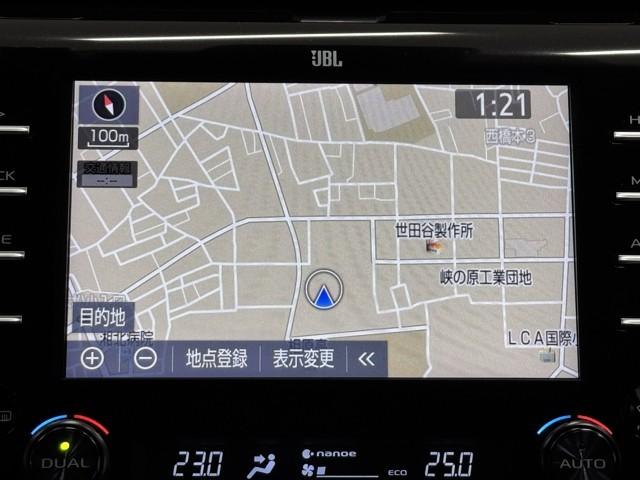 カムリ Gレザーパッケージ 衝突被害軽減 DVDプレーヤー 100V電源 LEDランプ ナビTV 横滑り防止 本革シート 電動シート 地デジTV イモビライザー エアバッグ キーフリー メモリ-ナビ オートクルーズ ABS(5枚目)