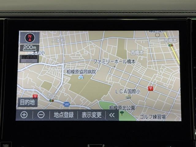 アルファードハイブリッド SR Cパッケージ サンル-フ バックモニター オートエアコン LED 横滑り防止機能 ABS イモビ AC100V電源 アルミ ドライブレコーダー ナビ&TV 4WD ミュージックプレイヤー接続可 3列シート Pシート(5枚目)