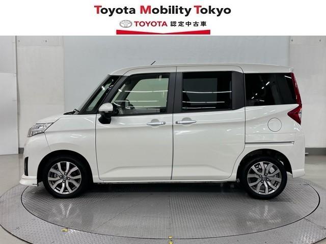 ルーミー カスタムG-T 助手席エアバック 両側オートスライドドア スマートキープッシュスタート LEDライト 1オーナー 横滑り防止機能 クルコン 点検記録簿 ETC付 アルミホイール キーレス DVD ドラレコ ナビ&TV(3枚目)