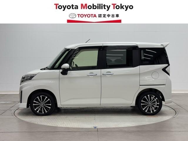 ルーミー カスタムG-T 助手席エアバック 両側オートスライドドア スマートキープッシュスタート LEDライト 1オーナー 横滑り防止機能 クルコン 点検記録簿 ETC付 アルミホイール フルフラット キーレス DVD ABS(3枚目)