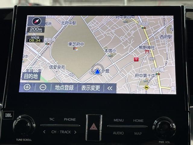 アルファードハイブリッド ＳＲ　Ｃパッケージ　点検記録簿　サンル－フ　バックモニター　オートエアコン　ＬＥＤ　横滑り防止機能　ＡＢＳ　イモビ　ＡＣ１００Ｖ電源　アルミ　ドライブレコーダー　ナビ＆ＴＶ　４ＷＤ　ミュージックプレイヤー接続可　Ｐシート（5枚目）