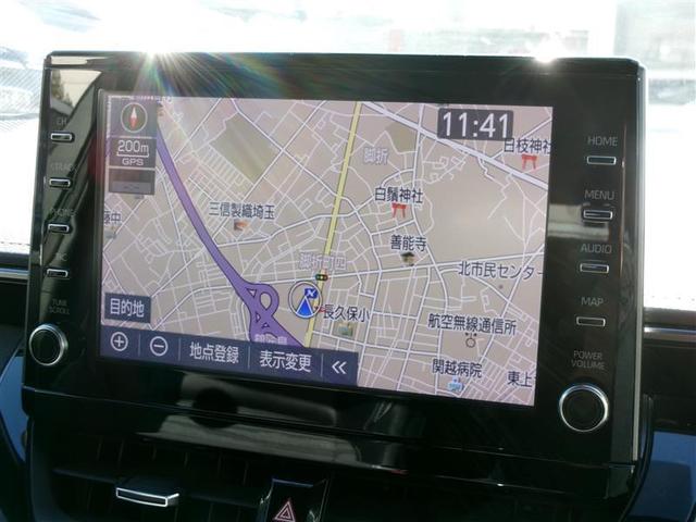 カローラツーリング ハイブリッド ダブルバイビー 追突軽減ブレーキ バックモニタ 横滑防止 スマキー LEDライト デュアルエアバッグ エアコン 寒冷地仕様 オートクルーズ サイドエアバッグ ETC付 ナビ PS キーフリー ABS エアバック(4枚目)