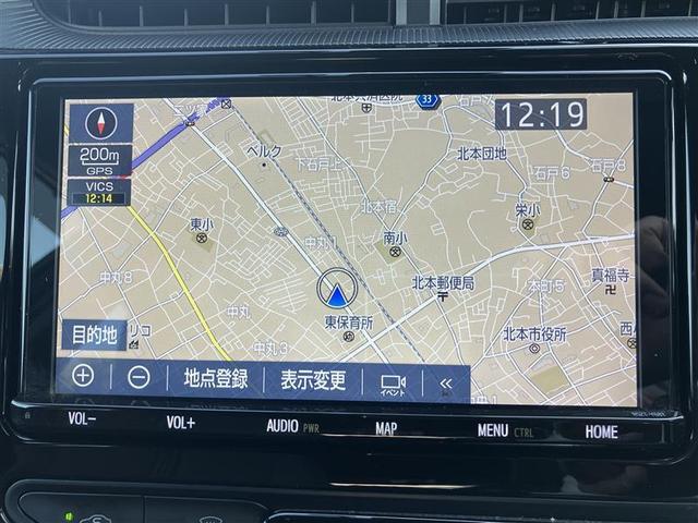 アクア クロスオーバー グラム セキュリティアラーム 点検記録簿 DVD再生 LEDヘッドランプ バックカメラ ワンオーナー メモリーナビ ETC ドラレコ アルミ ナビ&TV 横滑り防止 キーレス エアバック オートエアコン(4枚目)