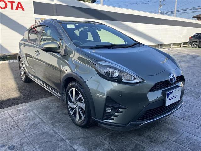 アクア クロスオーバー グラム セキュリティアラーム 点検記録簿 DVD再生 LEDヘッドランプ バックカメラ ワンオーナー メモリーナビ ETC ドラレコ アルミ ナビ&TV 横滑り防止 キーレス エアバック オートエアコン(6枚目)