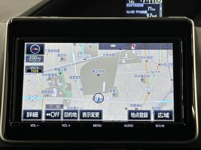 ヴォクシー X 衝突軽減 ナビ バックモニター 左パワースライドドア アイドリングストップ機能 エアバック フルセグ地デジ DVD再生可 ナビ&TV WSRS リモコンキー メモリナビ フルフラット 横滑防止 LED(5枚目)