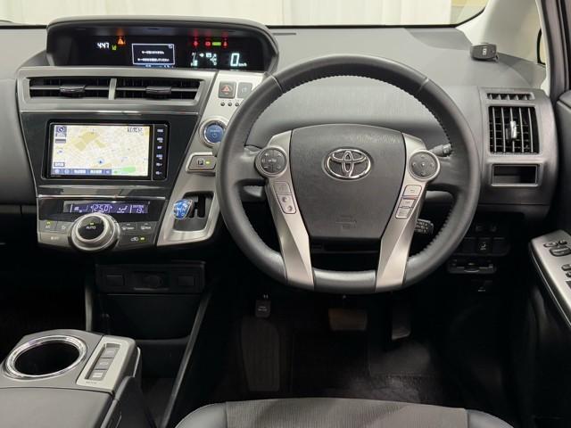 プリウスアルファ Ｇ　衝突軽減ＴＳＳ　ナビ　Ｂモニタ　パワーシート　Ｗエアバッグ　ＬＥＤ　ドライブレコーダー　地デジＴＶ　クルーズコントロール　ＥＴＣ付　Ｗエアバック　ＤＶＤ再生機能　スマートキー　アルミホイール（4枚目）