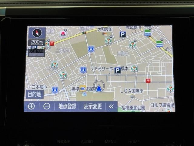 アルファードハイブリッド S タイプゴールドII TSS 地デジ Bカメラ クルーズコントロール LEDライト デュアルエアコン ETC キーレス ミュージックプレイヤー接続可 ドライブレコーダー 3列シート 4WD メモリーナビ スマートキー AC(8枚目)