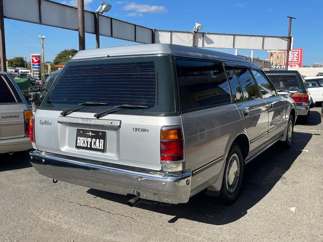 クラウンステーションワゴン スーパーデラックス メッキバンパー仕様 バンゲート グラントステアリング フェンダーミラー 7人乗りサードシート付 ETC 保証付(8枚目)
