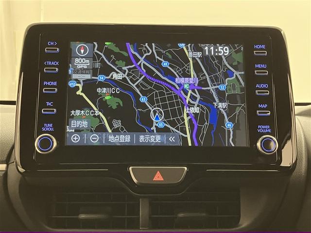 ヤリス ハイブリッドＧ　ＬＥＤライト　サイドエアバッグ　スマートキ　ナビ　Ｂモニター　ＥＴＣ車載器　横滑り防止装置　クルコン　セキュリティアラーム　メディアプレイヤー接続　パワステ　点検記録簿　メモリーナビゲーション　ＡＢＳ（7枚目）