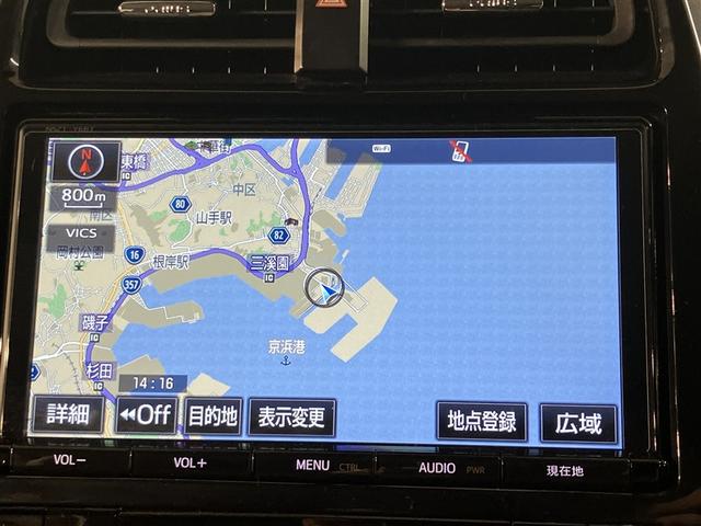 プリウス Aツーリングセレクション ドラレコ付き スマキー イモビライザー バックモニター クルコン LEDヘッドライト DVD視聴可 ETC ナビTV メモリーナビゲーション 横滑り防止機能 キーフリ アルミ AAC AUX ABS(6枚目)
