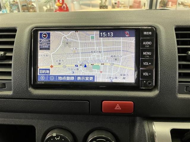 ハイエースバン ロングDX ブレーキサポート リアカメラ PW 運転席エアバッグ ナビテレビ 横滑り防止 イモビ付 パワーステアリング エアコン ミュージックプレイヤー接続可 ABS キーレス ワンセグテレビ AC100V(6枚目)