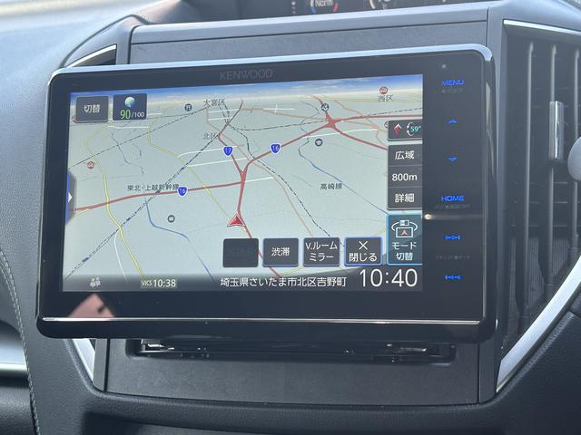 インプレッサスポーツ ２．０ｉ－Ｌ　ＥｙｅＳｉｇｈｔ　ケンウッドナビ　バックカメラ　アイサイトバージョン３　１７インチアルミ　本革巻きステアリング・シフトノブ　ステアリング連動ヘッドライト　ケンウッドナビ（ＭＤＶ－Ｓ８１１ＨＤＦ）　バックカメラ　ＥＴＣ（9枚目）