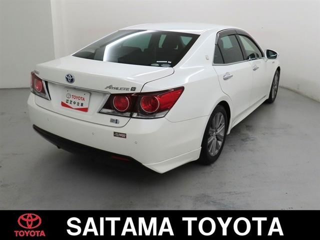 クラウンハイブリッド アスリートS メーカー装着SDナビ フルセグTV Bluetooth接続 USB端子 CD DVD ブルーレイ再生 全周囲モニター 前席シートヒーター ステアリングヒーター ETC クリアランスソナー(4枚目)