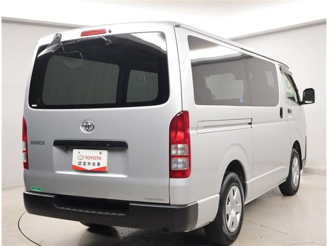 ハイエースバン ロングDX 助手席エアバッグ ブレーキサポート リアカメラ DVD LEDライト PW 運転席エアバッグ ナビテレビ 横滑り防止 整備点検記録簿 イモビ付 パワーステアリング エアコン ABS キーレス ETC付(3枚目)