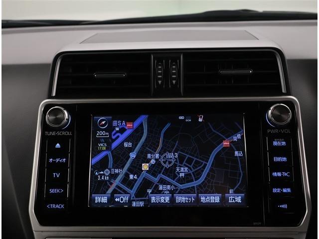 ランドクルーザープラド ＴＸ　Ｌパッケージ　リアカメラ　スマートキ　盗難防止　キーレスエントリー　ＥＴＣ装備　３列席　ＤＶＤ再生可　エアコン　ＬＥＤランプ　レザー　アルミホイール　パートタイム４ＷＤ　横滑り防止システム　フルＴＶ　メモリーナビ（8枚目）