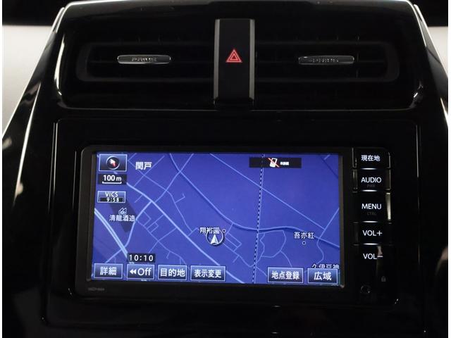 プリウス Ｓ　ＬＥＤヘット　盗難防止システム　スマキー　ＡＣ　ナビ＆ＴＶ　メディアプレイヤー接続　横滑り防止システム　バックガイドモニター　アルミホイール　運転席パワーウィンドウ　整備点検記録簿　サイドエアバック（8枚目）
