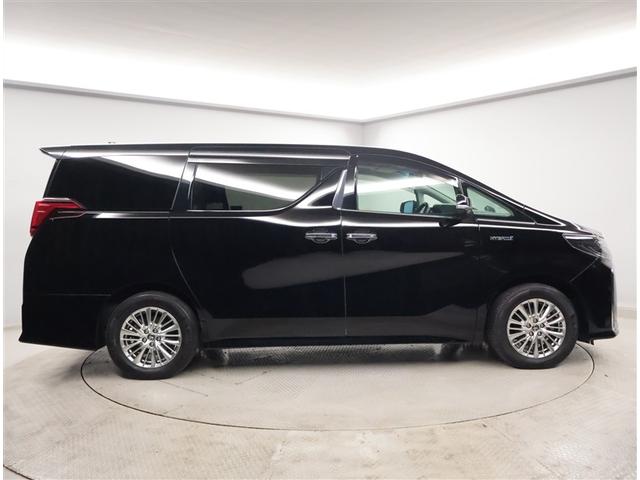 アルファードハイブリッド ＳＲ　Ｃパッケージ　点検記録簿　サンル－フ　バックモニター　オートエアコン　ＬＥＤ　横滑り防止機能　ＡＢＳ　イモビ　アルミ　４ＷＤ　ミュージックプレイヤー接続可　３列シート　キーフリー　スマートキ　Ｐシート　ＥＴＣ　ＴＶ（4枚目）