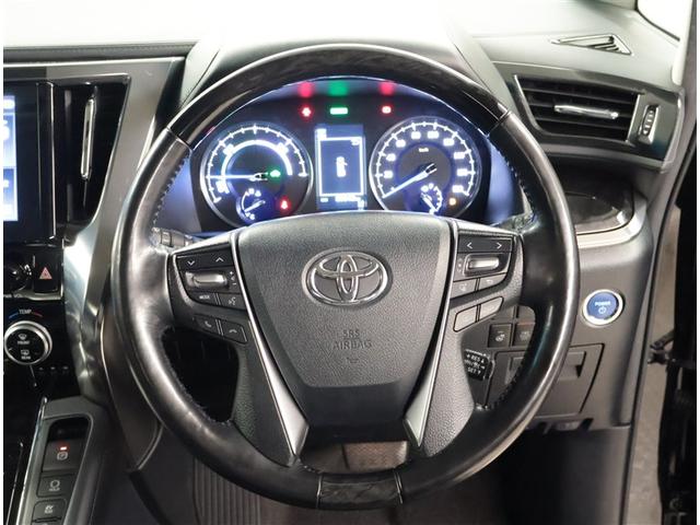 アルファードハイブリッド ＳＲ　Ｃパッケージ　点検記録簿　サンル－フ　バックモニター　オートエアコン　ＬＥＤ　横滑り防止機能　ＡＢＳ　イモビ　アルミ　４ＷＤ　ミュージックプレイヤー接続可　３列シート　キーフリー　スマートキ　Ｐシート　ＥＴＣ　ＴＶ（6枚目）