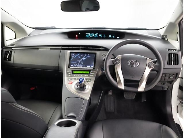 プリウス Sマイコーデ カラーバックモニター エアコン ESC キーフリーシステム アルミホイール DVD再生 PS 地デジ カーテンエアバッグ エアバッグ ABS PW メモリナビ スマ-トキ- 点検記録簿 盗難警報装置(5枚目)