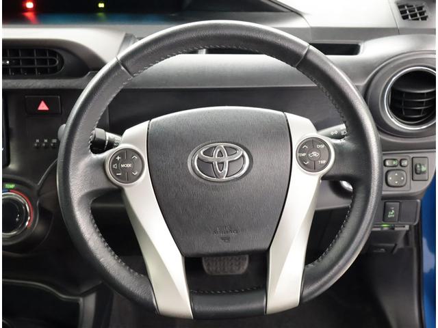 アクア G バックモニタ セキュリティー メンテナンスノート デュアルエアバック ナビTV パワーウィンドウ 地デジ ESC ATエアコン ABS パワーステアリング 運転席エアバッグ キーレススタートシステム(6枚目)