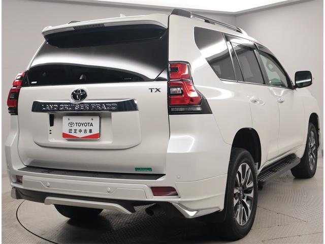 ランドクルーザープラド TX Lパッケージ リアカメラ スマートキ 盗難防止 キーレスエントリー ETC装備 3列席 エアコン LEDランプ レザー アルミホイール パートタイム4WD 横滑り防止システム フルTV 電動パワーシート ナビ&TV(3枚目)