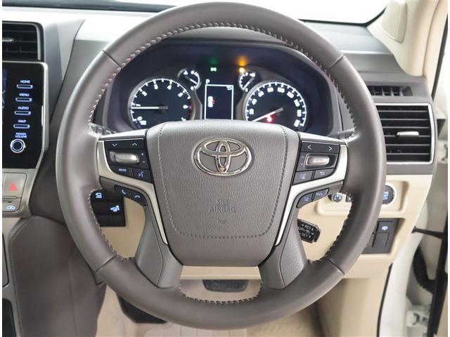 ランドクルーザープラド TX Lパッケージ リアカメラ スマートキ 盗難防止 キーレスエントリー ETC装備 3列席 エアコン LEDランプ レザー アルミホイール パートタイム4WD 横滑り防止システム フルTV 電動パワーシート ナビ&TV(6枚目)