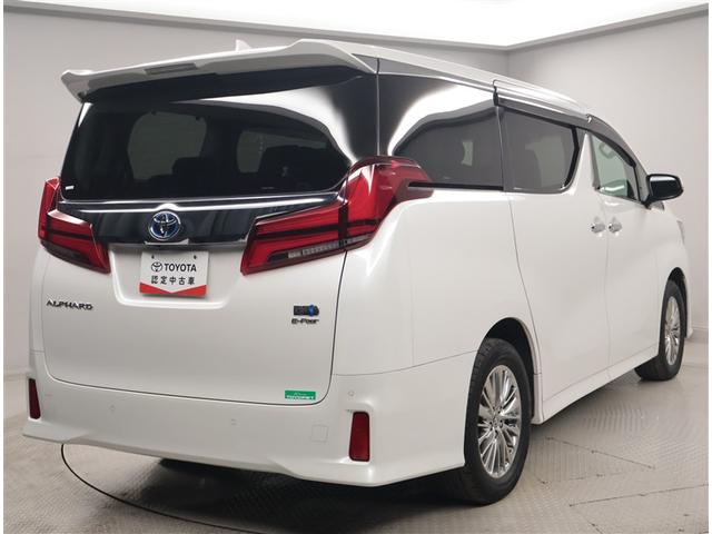 アルファードハイブリッド ＳＲ　Ｃパッケージ　点検記録簿　バックモニター　オートエアコン　ＬＥＤ　横滑り防止機能　ＡＢＳ　イモビ　ＡＣ１００Ｖ電源　アルミ　ナビ＆ＴＶ　４ＷＤ　ミュージックプレイヤー接続可　３列シート　メモリーナビ　キーフリー（3枚目）