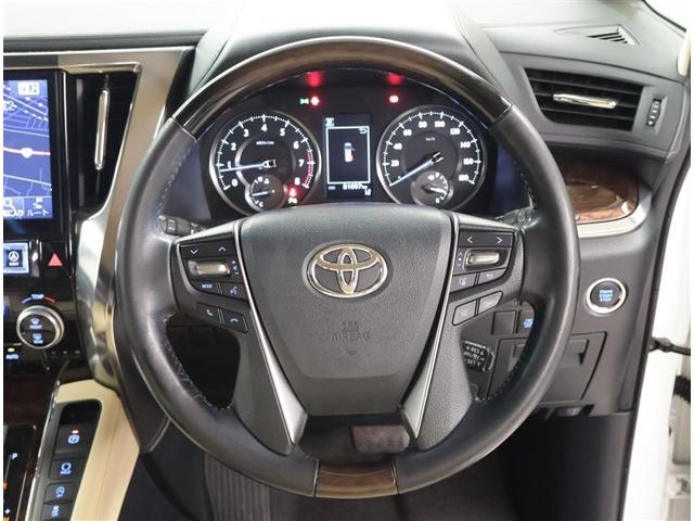 アルファード 2.5G 盗難防止システム クルーズコントロール フルセグTV アルミホイール エアバッグ ドライブレコーダー ナビTV LEDヘッド アイドリングストップ スマートキー 4WD ETC ABS DVD VSC(6枚目)