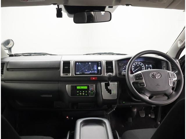 ハイエースバン ロングスーパーGL 運転席エアバッグ ESC 地デジ リアクーラー ナビ&TV エアコン AC100V パワーウィンドウ 盗難防止装置 キーレス メモリナビ インテリキー バックモニター LEDヘッドランプ 記録簿有(5枚目)