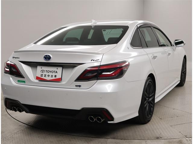 クラウンハイブリッド ＲＳ　リミテッドＩＩ　地デジＴＶ　横滑り防止装置　盗難防止装置　電動パワーシート　本革シート　エアバッグ　ＬＥＤヘッド　オートクルーズ　バックモニター　ナビＴＶ　ＤＶＤ　ＡＢＳ　スマートキー　エアコン　点検記録簿　キーレス（3枚目）