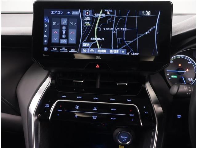 ハリアーハイブリッド Z レザーパッケージ エアロ LEDヘッド 革S ナビ&TV ドライブレコーダー パノラマムーンルーフ メディアプレイヤー接続 後カメラ クルーズコントロール 電動シート 横滑り防止機能 アルミ フルセグTV 4WD(8枚目)