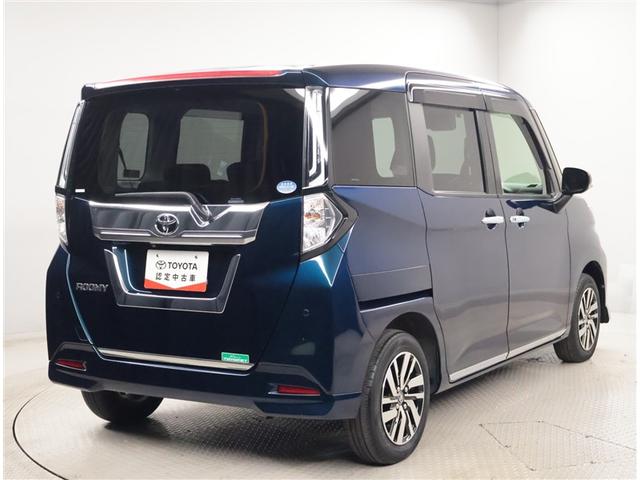 ルーミー カスタムG アイドリング 両側電動SD LEDヘット バックビューモニター 衝突回避ブレーキ フルフラット 地デジ スマートキー メモリナビ クルーズコントロール 点検記録簿 DVD ETC ドライブレコーダー(3枚目)