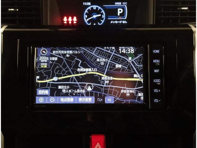 ルーミー カスタムG アイドリング 両側電動SD LEDヘット バックビューモニター 衝突回避ブレーキ フルフラット 地デジ スマートキー メモリナビ クルーズコントロール 点検記録簿 DVD ETC ドライブレコーダー(11枚目)